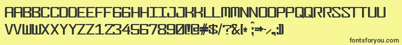 Fonderian Skinny Font – Black Fonts on Yellow Background