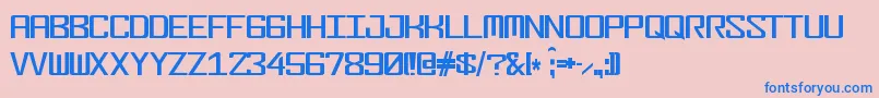 Fonderian Skinny Font – Blue Fonts on Pink Background