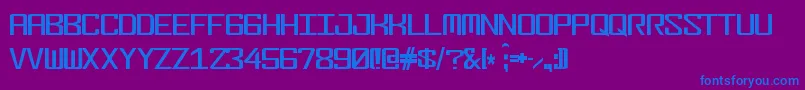 Fonderian Skinny Font – Blue Fonts on Purple Background