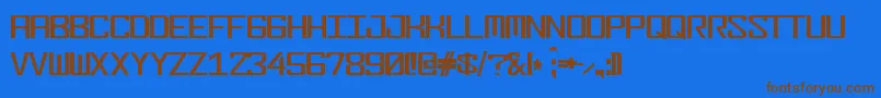 Fonderian Skinny Font – Brown Fonts on Blue Background