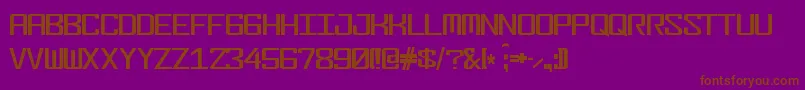 Fonderian Skinny-fontti – ruskeat fontit violetilla taustalla