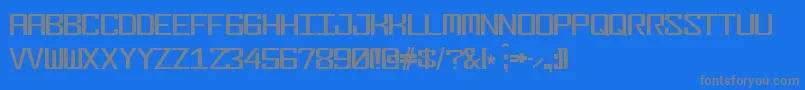 Fonderian Skinny Font – Gray Fonts on Blue Background