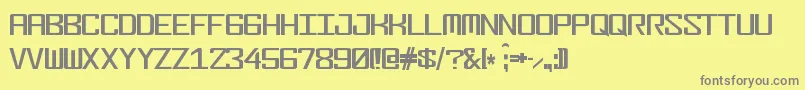 Шрифт Fonderian Skinny – серые шрифты на жёлтом фоне