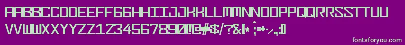 Шрифт Fonderian Skinny – зелёные шрифты на фиолетовом фоне