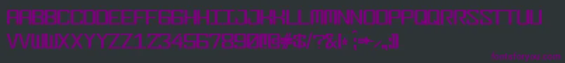 Шрифт Fonderian Skinny – фиолетовые шрифты на чёрном фоне