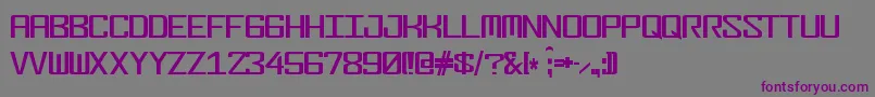 Шрифт Fonderian Skinny – фиолетовые шрифты на сером фоне