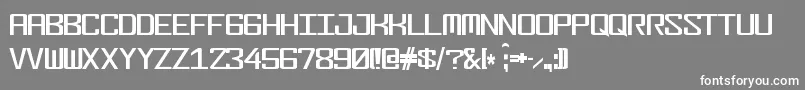 Fonderian Skinny Font – White Fonts on Gray Background