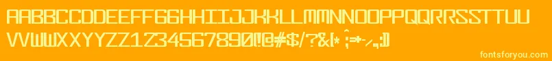 Fonderian Skinny Font – Yellow Fonts on Orange Background