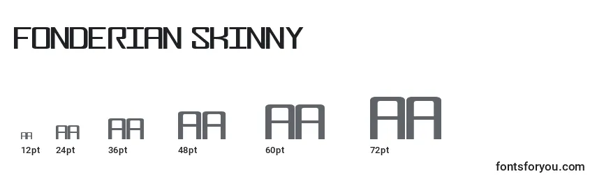 Fonderian Skinny Font Sizes