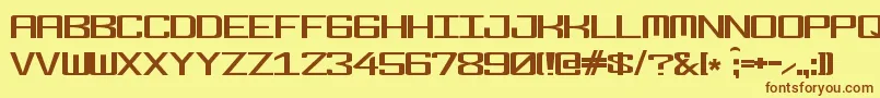 Шрифт Fonderian – коричневые шрифты на жёлтом фоне