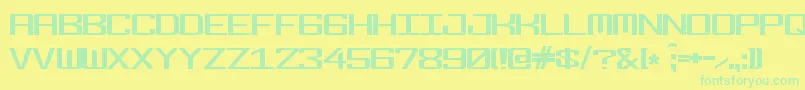 Fonderian Font – Green Fonts on Yellow Background