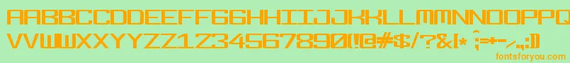 Fonderian Font – Orange Fonts on Green Background