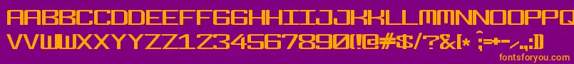 Fonderian Font – Orange Fonts on Purple Background