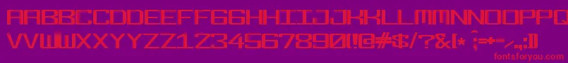 Fonderian Font – Red Fonts on Purple Background