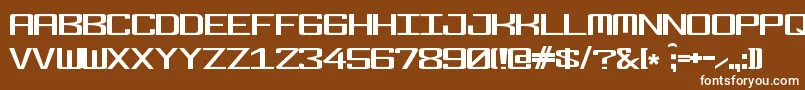 Шрифт Fonderian – белые шрифты на коричневом фоне