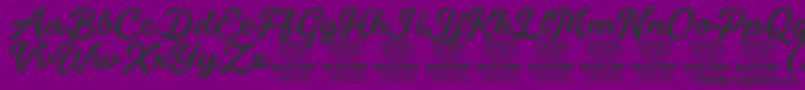 fuente FondyScript PERSONAL USE ONLY – Fuentes Negras Sobre Fondo Morado