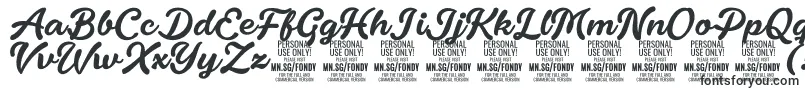 Czcionka FondyScript PERSONAL USE ONLY – czcionki ikony