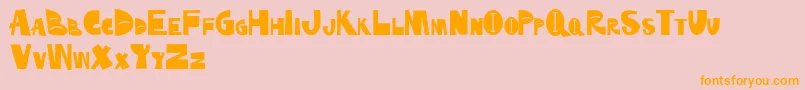 Fonkey Font – Orange Fonts on Pink Background