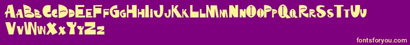 Fonkey Font – Yellow Fonts on Purple Background