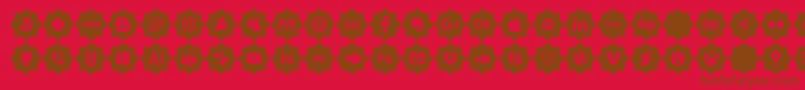 fuente font 120 icons  – Fuentes Marrones Sobre Fondo Rojo