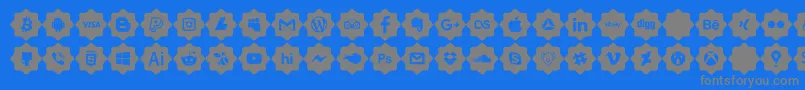 フォントfont 120 icons  – 青い背景に灰色の文字