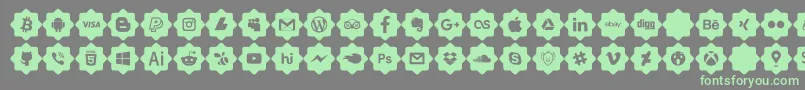 fuente font 120 icons  – Fuentes Verdes Sobre Fondo Gris
