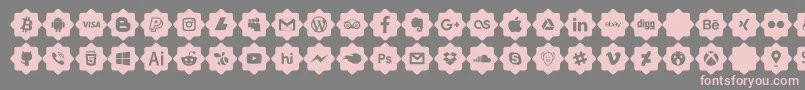 font 120 icons  Font – Pink Fonts on Gray Background