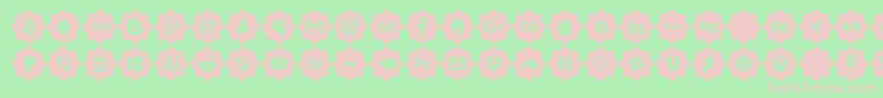 Fonte font 120 icons  – fontes rosa em um fundo verde