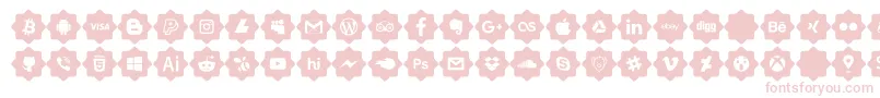 font 120 icons  Font – Pink Fonts on White Background
