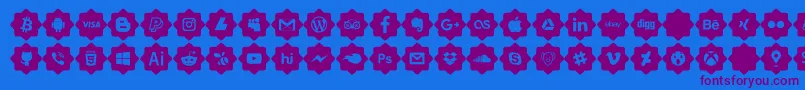 fuente font 120 icons  – Fuentes Moradas Sobre Fondo Azul