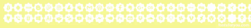 fuente font 120 icons  – Fuentes Blancas Sobre Fondo Amarillo