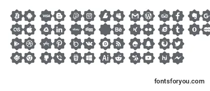 Przegląd czcionki Font 120 icons 