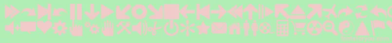 Font 90 Icons Font – Pink Fonts on Green Background