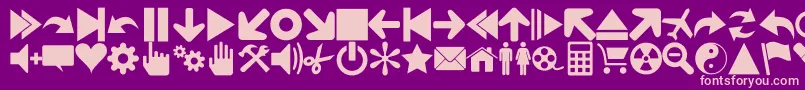 fuente Font 90 Icons – Fuentes Rosadas Sobre Fondo Morado