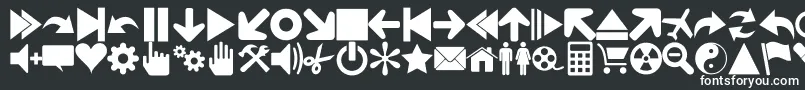 Font 90 Icons-fontti – valkoiset fontit