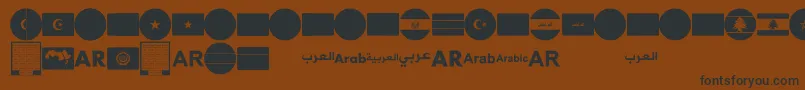 fuente font arabic flags – Fuentes Negras Sobre Fondo Marrón