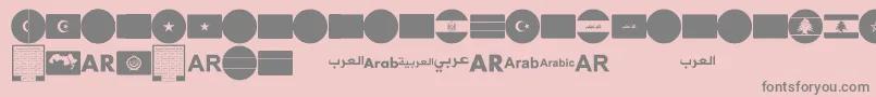 font arabic flags Font – Gray Fonts on Pink Background