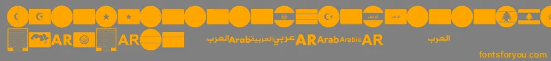 font arabic flags Font – Orange Fonts on Gray Background