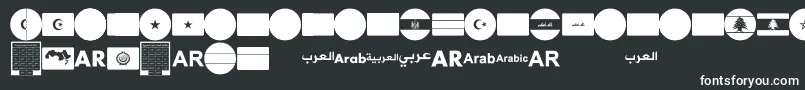 font arabic flags-fontti – valkoiset fontit