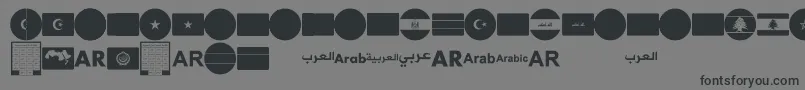 font arabic flags-Schriftart – Schwarze Schriften auf grauem Hintergrund