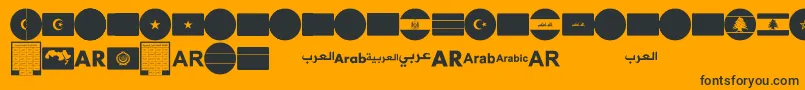 fuente font arabic flags – Fuentes Negras Sobre Fondo Naranja