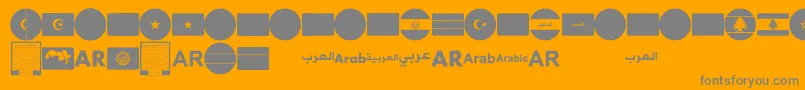 fuente font arabic flags – Fuentes Grises Sobre Fondo Naranja