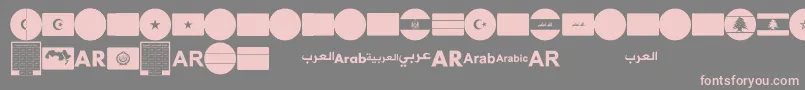 fuente font arabic flags – Fuentes Rosadas Sobre Fondo Gris