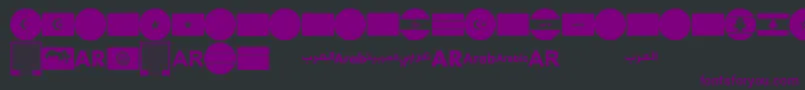 font arabic flags Font – Purple Fonts on Black Background