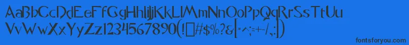 font Caligo1 0 Font – Black Fonts on Blue Background