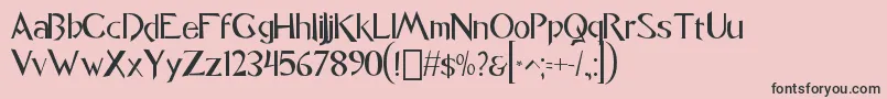 Fonte font Caligo1 0 – fontes pretas em um fundo rosa