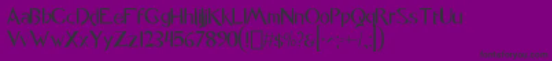 font Caligo1 0-fontti – mustat fontit violetilla taustalla