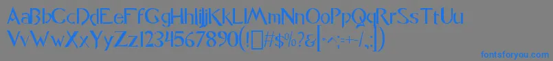 フォントfont Caligo1 0 – 灰色の背景に青い文字