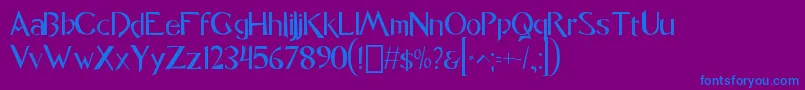 font Caligo1 0-fontti – siniset fontit violetilla taustalla