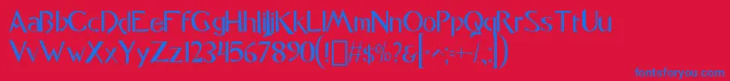 font Caligo1 0 Font – Blue Fonts on Red Background